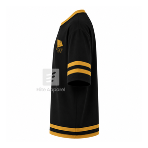 T-shirt personnalisé de la sororité NCBW, logo brodé sur le devant, couleur noir et or, chemise en polyester à manches courtes pour vêtements grecs féminins - Product Image 3