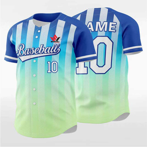 เสื้อเบสบอลลายทาง ระบายอากาศได้ดี ผลิตจากโพลีเอสเตอร์ แขนสั้น ใส่ได้ทั้งชายและหญิง ทรงปกติ ติดกระดุม ใส่ได้ทุกฤดู - Product Image 6