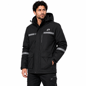 Men's <b>Jackets</b> Reflective Safety Workwear Hooded Waterproof Windproof Outdoor Construction <b>Jacket</b> Custom Logo OEM ODM - Product Image 1