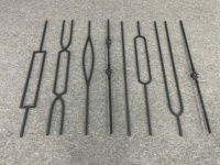 Balustre rectangulaire simple en fer, moderne, en métal, finition lisse noir mat, pour escalier et balcon