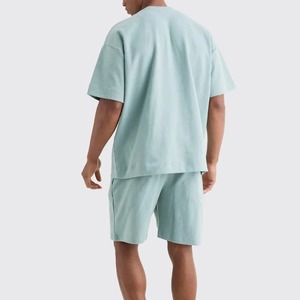 T-shirt Homme Coupe Boxy Personnalisée 200g Coton Lourd/Mélange Polyester Bambou Haute Qualité Col Rond Uni Épaules Tombantes Oversize - Product Image 2
