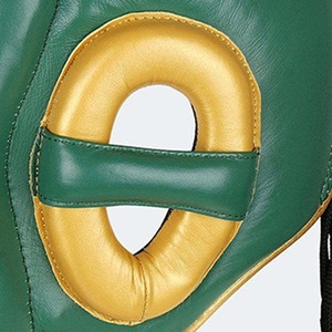 Protector de cabeza personalizado al por mayor de alta calidad hecho con cuero vacuno 100% genuino para entrenamiento de MMA y kickboxing para adultos - Product Image 6