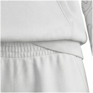 <b>Women</b> <b>White</b> Hooded Tracksuit Set Full Sleeve Sublimation Print Casual <b>Joggers</b> With Side Pockets Autumn Wear - Product Image 5
