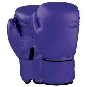 Guantes de Boxeo de PU Morados, con Cierre de Cordones en la Muñeca, Unisex, para Entrenamiento de Boxeo, 12 OZ, Profesionales, de Cuero Genuino - Product Image 1