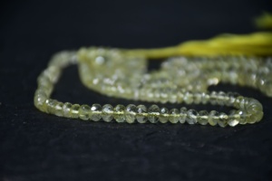 Cuentas Sueltas de Cuarzo Limón Natural AAA, Facetadas en Forma de Rondelle, para la Fabricación de Joyas, Venta al Por Mayor, Origen India - Product Image 4