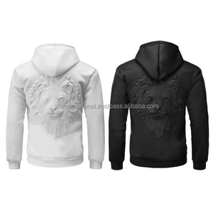 Sudadera con capucha sólida informal de alta calidad para hombre, ropa para hombre, Sudadera con capucha en relieve personalizada Oem 3D - Product Image 1
