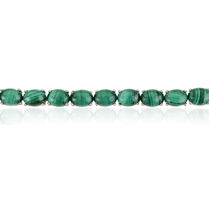 Bracelet tennis en argent sterling 925 avec pierre précieuse en malachite de forme ovale naturelle pour femmes, commande en gros disponible - Product Image 5