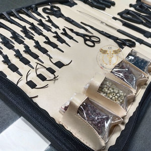 Professional Hair Extension Tool Kit Set – Micro <b>Ring</b> Pliers, Loop Needle, Thread, <b>Clips</b> & Beads for Salon and DIY Hair Styling - Product Image 3