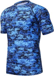 T-shirts pour hommes à coupe ample, haute élasticité, respirants, séchage rapide, pour sports de plein air, fitness, grandes tailles, tissu tricoté uni - Product Image 3