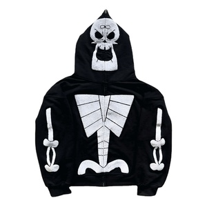 Nouvel arrivage de Offre Spéciale vintage zippées personnalisées de haute qualité avec broderie vieilli Streetwear à capuche en polaire pour hommes - Product Image 1