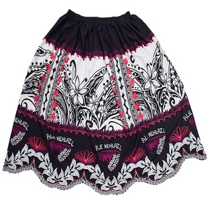 New Sale Female Hawaiian Floral Pattern Mini <b>Skirt</b> <b>Elastic</b> <b>Waist</b> High Street Style Embroidery Polyester/Cotton Island - Product Image 2
