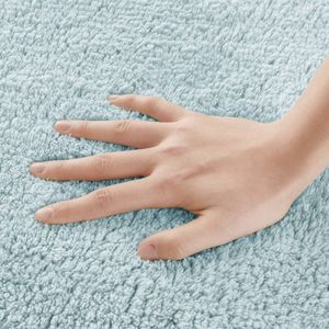 24x60\" 100% Cotton <b>Tufted</b> 3000 GSM Reversible Bath <b>Rug</b> 1 PCS Blue 3000 GSM Reversible Bath <b>Rug</b> - Product Image 3