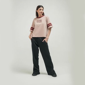 Camiseta de Verano para Mujer OEM 2026 de Alta Calidad, Camiseta Básica Oversize, Cuello Redondo, Manga Corta, Informal, para Hombre y Mujer - Product Image 6