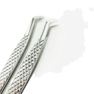 High Precision 90 Degree Boot Curved Lash Extension Tweezers Non-Slip Diamond Cut Pattern Stainless Steel Makeup Lash Tweezers - Product Image 6