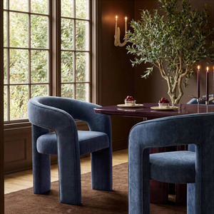 Sillón Azul Tapizado para Sala de Estar, Moderno, con Brazos, para Descanso, Ideal para Hogar, Bar o Salón de Uñas - Product Image 6