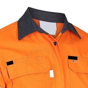 Chemises FR d'été pour le travail 2026 – Nouveau design, logo personnalisé, orange réfléchissant, manches longues – Fabriqué au Pakistan, meilleure qualité - Product Image 3