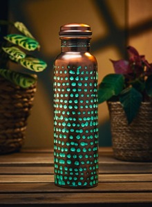 Botella de Agua de Cobre al por Mayor, Botella de Agua de Cobre Puro de Alta Calidad, a Prueba de Fugas, Duradera, Precio de Fábrica Personalizado - Product Image 2