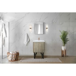 Mobile da Bagno Rustico in Acacia 24 Pollici L X 20 Pollici Set di Rubinetti in Marmo Coltivato D con Finitura Oro Rosa, Mobile Bagno in Marmo Coltivato da 20 Pollici - Product Image 3