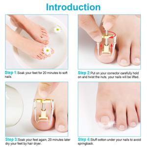 Corrector de Uñas Encarnadas Mecánico Premium de Acero Inoxidable, Levantador de Doble Gancho, Acabado Dorado y Plateado, Profesional, para Niños y Adolescentes - Product Image 4
