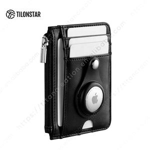 TILONSTAR TWM140 Portefeuille mince pour homme avec blocage Rfid Portefeuille mince minimaliste en cuir Porte-cartes pour étiquette aérienne - Product Image 1