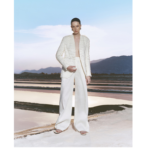 Nouveauté 2026 : Pantalon plissé élégant pour femme en lin premium, support ODM, marque privée, de WhiteAnt - Product Image 1