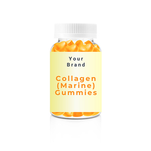 Suplementos Dietéticos de Buena Calidad, Exportados a Granel, Hechos en EE. UU., Gomitas de Colágeno Marino en Forma de Corazón de Naranja a Bajo Precio - Product Image 1