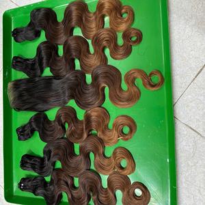 Extensiones de cabello humano natural rizado onda del cuerpo extensión de punta plana extensión virgen Remy extensiones de cabello humano doble dibujado encaje Frontal HD - Product Image 1