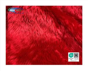 Fourrure synthétique tricotée à poils longs de haute qualité 30/35 mm, couleur rouge, pour tapis, jouets, vêtements, tissus et textiles de maison - Product Image 3
