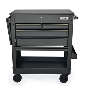 Chariot utilitaire à 4 tiroirs en acier noir mat thermolaqué – Idéal pour garage, atelier et rangement - Product Image 6