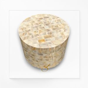 Boîte à bijoux ronde de luxe en nacre, fait main, avec incrustation de coquillages, étui de rangement décoratif, boîte à souvenirs, vente en gros - Product Image 1