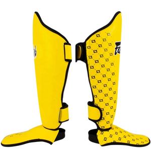 Espinilleras Amarillas Personalizadas de Material PU con Marco Metálico, Cierre de Velcro, Protección Ligera para Adultos, Aptas para Todas las Estaciones, Boxeo - Product Image 5