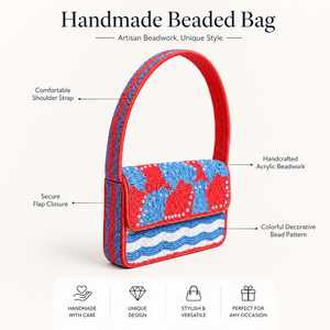 Sac à bandoulière en forme d'enveloppe pour femmes, fait à la main, en polyester, avec broderie perlée, élégant, léger, travail de couture - Product Image 4