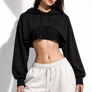 เสื้อฮู้ดครอปขายดีที่สุดปี 2026 สำหรับผู้หญิง แขนยาว สวมใส่สบาย สไตล์สตรีทแวร์ เหมาะสำหรับออกกำลังกายและพักผ่อน - Product Image 1