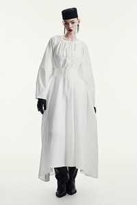 Robe plissée blanche Serein 100 % coton de haute qualité pour femme, coupe évasée, style élégant et décontracté, services ODM, fabrication sur mesure - Product Image 2