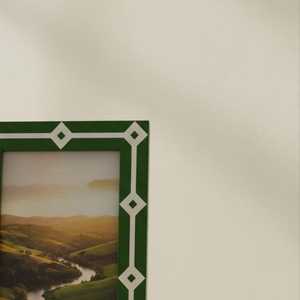 Green Rectangular MDF Photo <b>Frame</b> With <b>White</b> and Green Resin Inlay Design Vertical Tabletop Handmade Decorative <b>Picture</b> <b>Frame</b> - Product Image 5