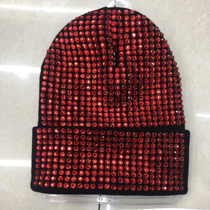 New Design Bling Bling Diamond <b>Hat</b> Rhinestone Knitted Women Soft Winter <b>Beanie</b> - Product Image 3