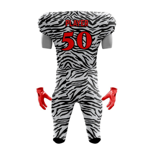 Maillot et pantalon de football américain à manches courtes, col en V, épaulettes rembourrées, uniforme de rugby personnalisé avec initiales imprimées pour jeunes - Product Image 6