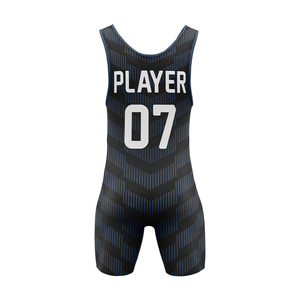 Custom Digital Print Men's Wrestling Singlet Spandex/Polyester 200gsm Breathable Lightweight Durable Stretchable Quick Dry - Product Image 5