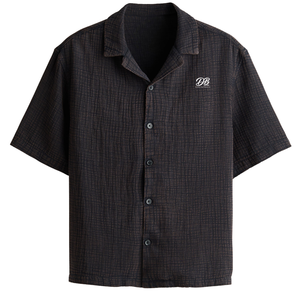 Camisa informal de muselina para hombre, corte relajado, manga corta, ligera, transpirable, con botones, para verano, vacaciones, playa, uso diario. - Product Image 3