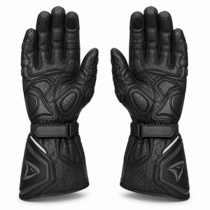 Gants de moto en cuir Pyrotect à doigts entiers, respirants, résistants à l'usure, fermeture à boucle, unisexe - Product Image 2