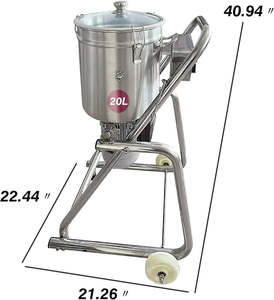Licuadora de Hielo de Acero Inoxidable de 20L, Trituradora de Hielo Comercial para Hacer Smoothies de Frutas - Product Image 2