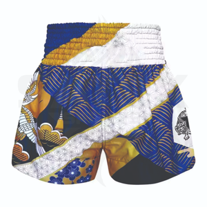 กางเกงชกมวย MMA ระดับพรีเมียมสำหรับมืออาชีพ แบบยูนิเซ็กซ์ พิมพ์ลายด้วยความร้อน เหมาะสำหรับมวยไทย ยืดหยุ่น ระบายอากาศได้ดี แห้งเร็ว - Product Image 4