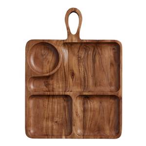 Premium Handmade <b>Wood</b> <b>Round</b> Classic Design Dishwasher Safe Durable Serving Plate AZ ENTERPRISES AZE-486 - Product Image 1