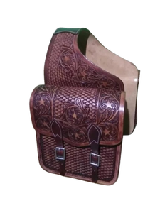 Horse Saddle Bag for Western Riding Premium Brown Leather Horse Saddle Bag Handmade <b>Equestrian</b> Trail Riding Storage Accessory - Product Image 1