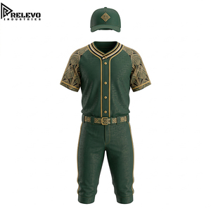 Uniformes Deportivos Personalizados al por Mayor de Alta Calidad, Conjunto de Camiseta, Pantalones y Gorra de Béisbol con Estampado Art Deco Sublimado, OEM/ODM - Product Image 1