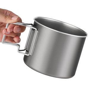 Tazza per bevande da campeggio all'aperto portatile con manico pieghevole - Product Image 4
