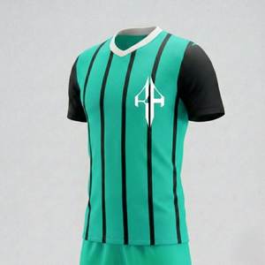 Uniforme de Fútbol Personalizado de Primera Calidad, Transpirable, 100% Poliéster, Cuello en V, Manga Corta, con Logotipo Personalizado para Hombre, por RIVIAN ATLANTIC - Product Image 6