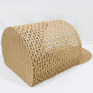Woven Rattan <b>Storage</b> Baskets Round <b>Collapsible</b> Laundry Hamper Bohemian Style Plant Fiber Handmade Organizers for Living Room - Product Image 3
