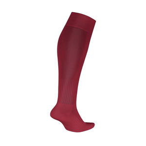Chaussettes hautes d'hiver pour hommes, couleur bordeaux unie, légères, en spandex, tricotées, longues, à compression pour les mollets - Product Image 1