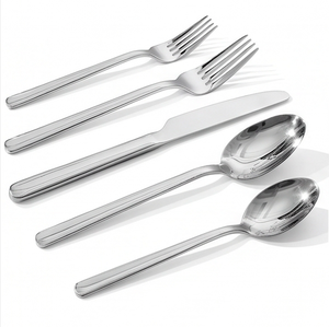 Elegant Simple Silver <b>Mirror</b> Finished Cutlery Set Luxury Stainless Steel Modern Flatware For Home Restaurant And Wedding - Product Image 1